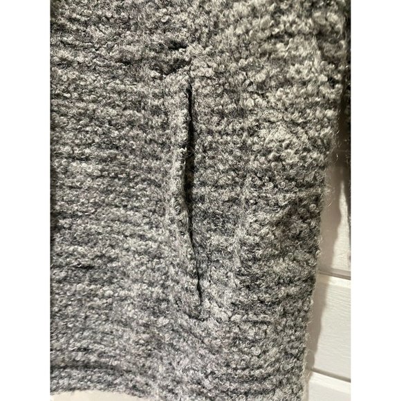 Lou & Grey Women Gray Boucle snaps Jacket wool mohair blend Sz S - Picture 2 of 13